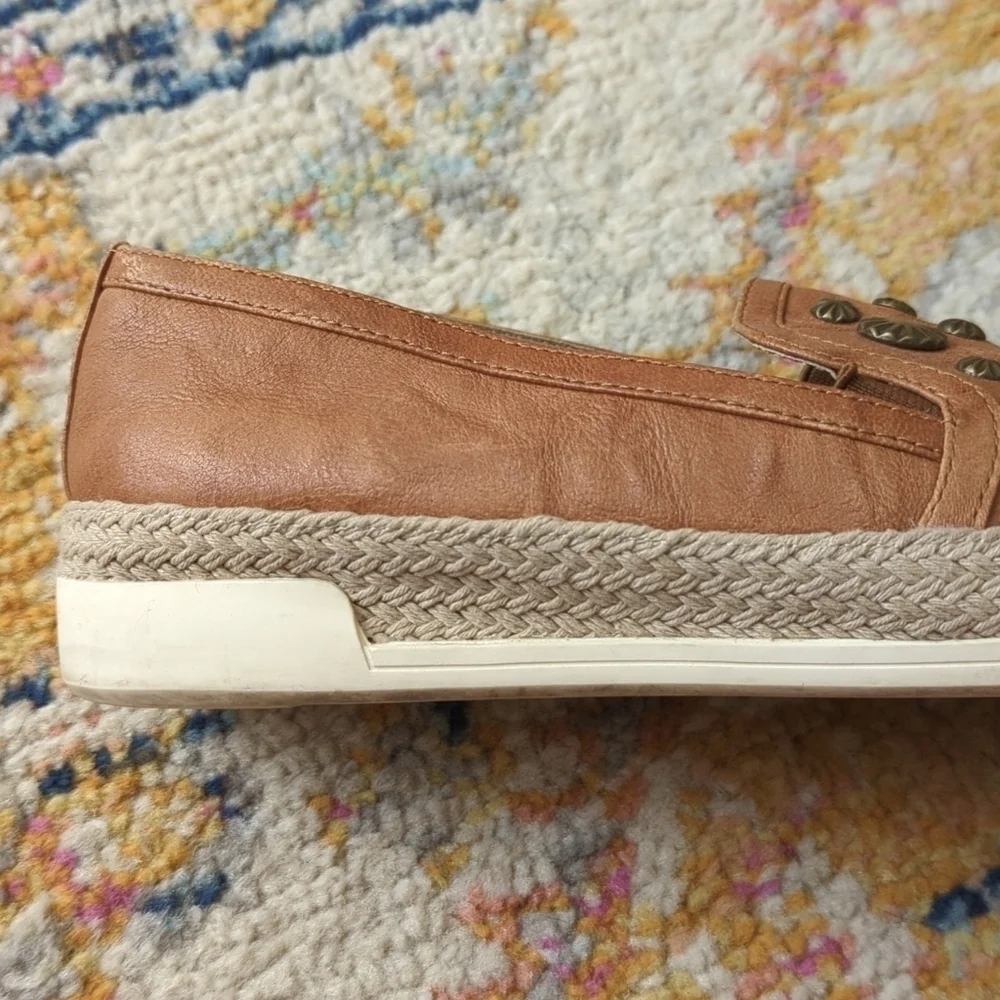 Donald J. Pliner Pamela Embellished Leather Espadrille Slip-On Sneakers 6.5